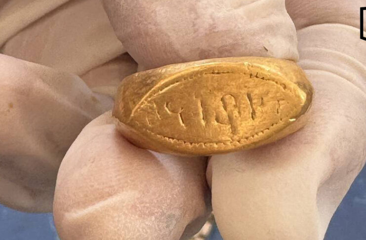 Ancient inscribed gold ring found at Phetchaburi site Ancient inscribed gold ring found at Phetchaburi site