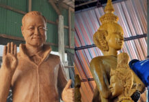 Anutin and Lisa candle figures set for Korat festival