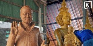 Anutin and Lisa candle figures set for Korat festival