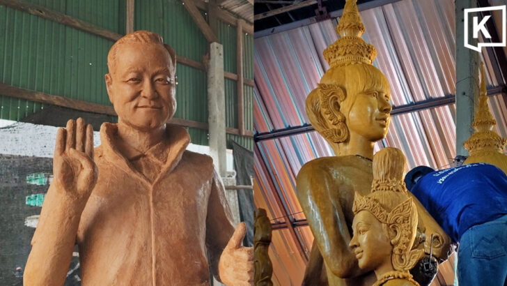 Anutin and Lisa candle figures set for Korat festival