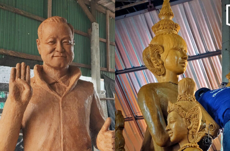 Anutin and Lisa candle figures set for Korat festival