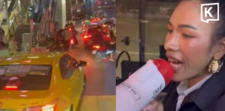 Thai bus captain turns to megaphone to clear blocked bus stops
