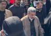 Former Iranian president Ahmadinejad reappears at Khamenei funeral