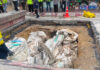Road collapse closes two lanes near Mega Plaza bridge in Bangkok Road collapse closes two lanes near Mega Plaza bridge in Bangkok