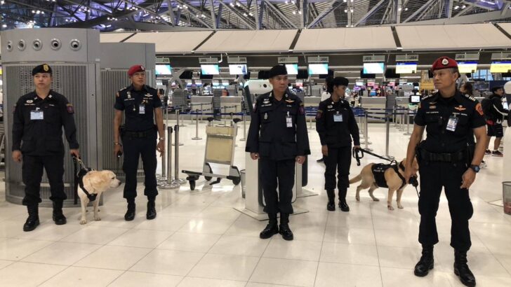 K-9 dogs begin screening outbound passengers after Australia raises security concerns