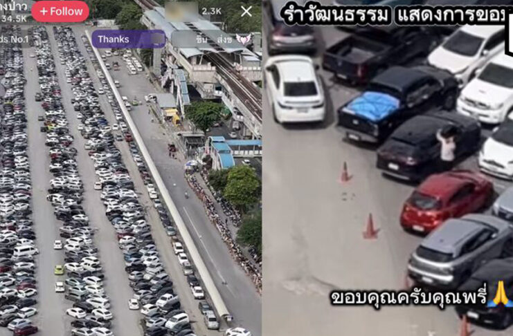Viral TikTok livestream helps drivers find parking at BTS Mo Chit