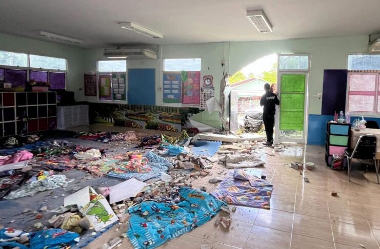 Car crashes into childcare centre in Kanchanaburi, about 10 injured