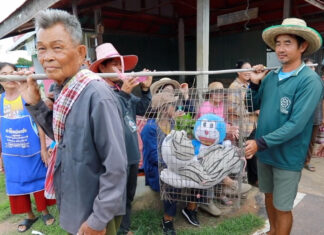 Doraemon replaces real cat in Thai rain ritual Doraemon replaces real cat in Thai rain ritual