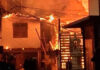 Five houses destroyed in fire at wooden community in Bangkok Five houses destroyed in fire at wooden community in Bangkok
