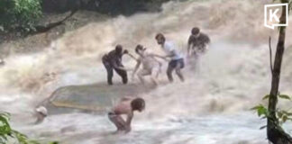 Flash flood hits Mae Sa waterfall, tourist swept downstream Flash flood hits Mae Sa waterfall, tourist swept downstream