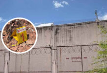 Forensic officers inspect Khon Kaen prison construction site after 30 bags of meth found buried Forensic officers inspect Khon Kaen prison construction site after 30 bags of meth found buried