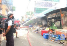Khlong Thom Center fire under control, 10 injured, 2 hotspots