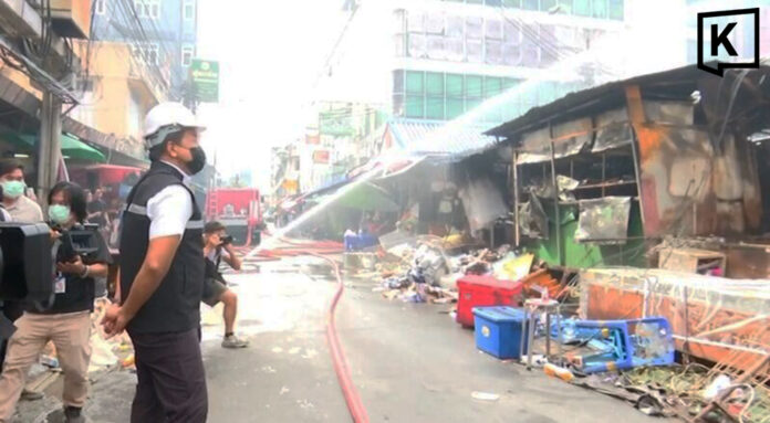 Khlong Thom Center fire under control, 10 injured, 2 hotspots