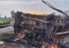 Lao passengers killed as van crashes and catches fire in Roi Et