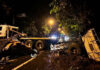 Phayao truck crashes into roadside shelter amid heavy rain Phayao truck crashes into roadside shelter amid heavy rain