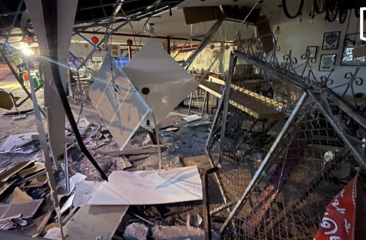 Pickup truck crashes into Chiang Mai shops, causing huge damage Pickup truck crashes into Chiang Mai shops, causing huge damage
