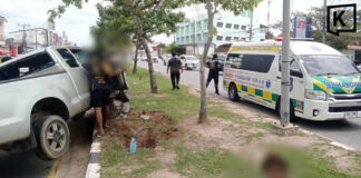 Pregnant woman gives birth in pickup after crash in Khon Kaen