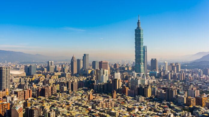Beautiful architecture building taipei city