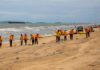 Black oil-like slick washes ashore at Jomtien Beach