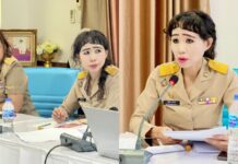Municipal meeting photo goes viral after official’s glamorous look steals spotlight