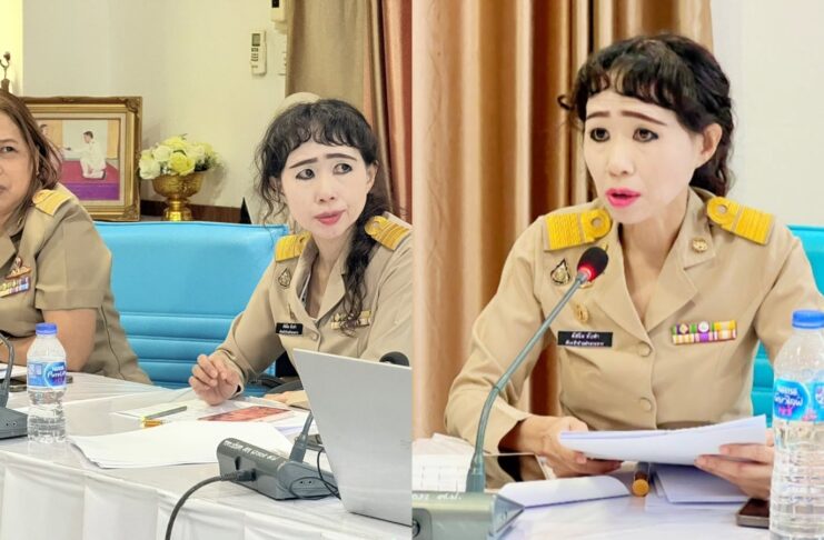 Municipal meeting photo goes viral after official’s glamorous look steals spotlight