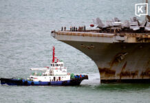 The USS Abraham Lincoln arrives in Thailand following its Middle East deployment
