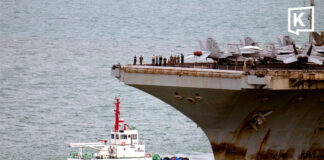 The USS Abraham Lincoln arrives in Thailand following its Middle East deployment