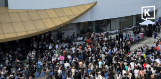 Crowds rally at Bangkok Art and Culture Centre ahead of EC ruling in Senate collusion case