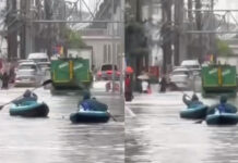 Bangkok duo buy kayak and paddle home as floods block roads Bangkok duo buy kayak and paddle home as floods block roads