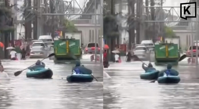 Bangkok duo buy kayak and paddle home as floods block roads