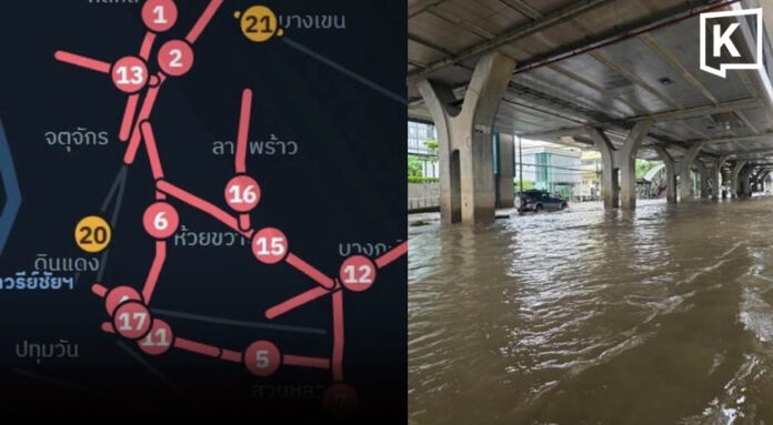 Bangkok warns motorists to avoid 31 flooded roads