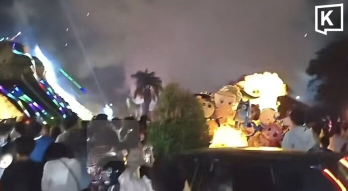 Firework sparks hit gas-filled balloons, causing explosion at Lamphun event Firework sparks hit gas-filled balloons, causing explosion at Lamphun event