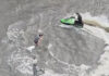Jet ski ride through Bangkok flood sparks criticism over alleged content filming Jet ski ride through Bangkok flood sparks criticism over alleged content filming