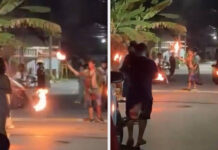 Late-night party with fire show concerned Phuket residents Late-night party with fire show concerned Phuket residents