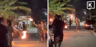 Late-night party with fire show concerned Phuket residents Late-night party with fire show concerned Phuket residents