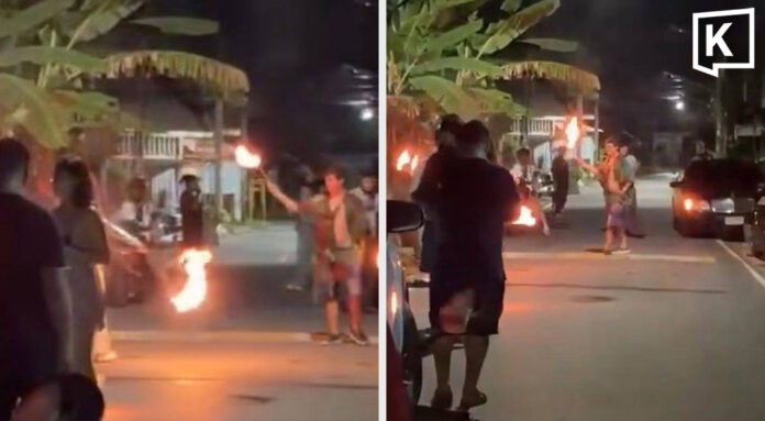 Late-night party with fire show concerned Phuket residents