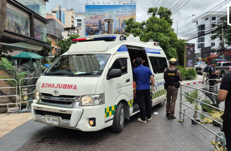 Newborn rescued after sudden birth outside Pattaya mall Newborn rescued after sudden birth outside Pattaya mall