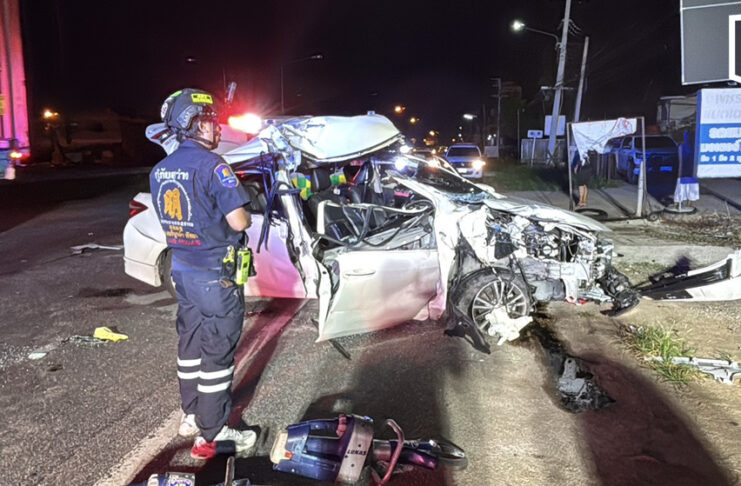 Sriracha police officer seriously hurt in trailer crash Sriracha police officer seriously hurt in trailer crash