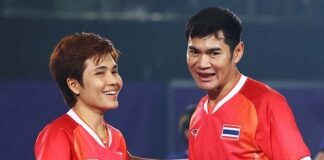 Thailand win first Asian Games gold through mixed techball pair