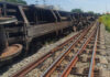 Three freight cars overturn after derailment in Chonburi