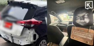 Woman left shaken after finding creepy mask inside ride-hailing car Woman left shaken after finding creepy mask inside ride-hailing car