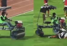 Former Premier League star hit by pitch roller in Thai League