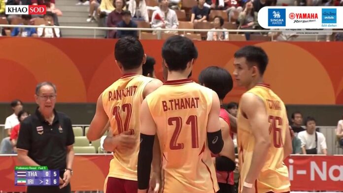 vollye Thailand men’s volleyball team falls to Iran at Asian Games