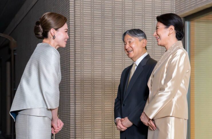 Queen Suthida meets Japan’s Emperor Naruhito and Empress Masako