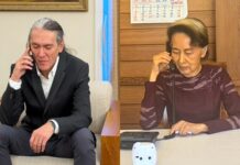 Myanmar’s detained leader Aung San Suu Kyi traded health concerns with her son in their first call in 5 years