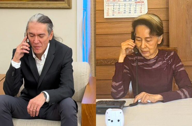 Myanmar’s detained leader Aung San Suu Kyi traded health concerns with her son in their first call in 5 years