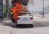 70-year-old driver escapes as car catches fire outside hospital