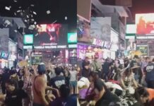 Foreign man makes it rain on Phuket’s Bangla Road