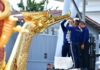 Royal Barge Suphannahong prepared for royal kathin ceremony in Bangkok