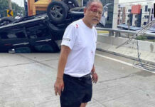 Bangkok noodle shop owner survives wrecked pickup, credits sacred amulet